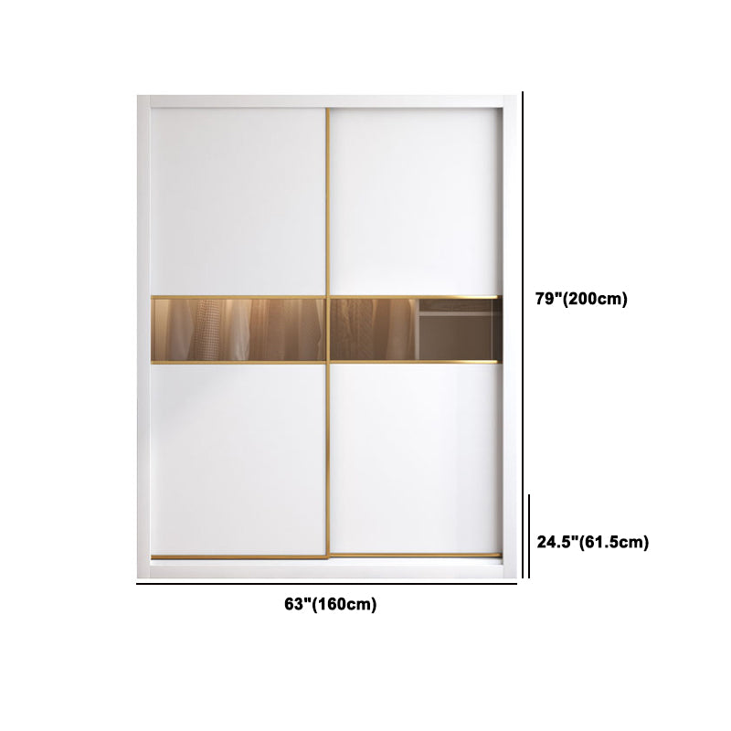 Witte schuifgarderobe kast gemanipuleerde houten garderobe armoire