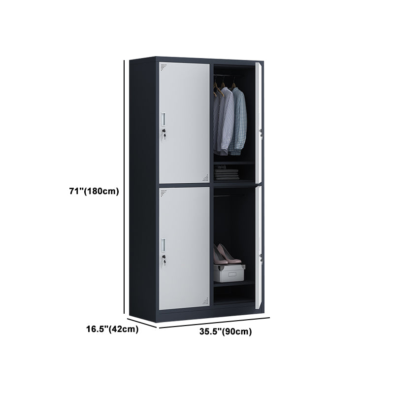 Armadio per armadio in metallo armadio contemporaneo incernierato