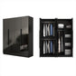 Black Glass Door Cabinet for Bedroom Contemporary Interior Storage Cabinet