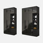 Black Glass Door Cabinet for Bedroom Contemporary Interior Storage Cabinet