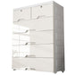 Plastic Storage Cabinet With Drawer Modern Wardrobe Cabinet for Home 31"L x 14"W x 39"H White 6 Clearhalo 'Armoires & Wardrobes' 'armoires_wardrobes' 'Bedroom Furniture' 'furn' 'furn_armoires_wardrobes' 'Furniture' 5665879