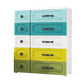 Plastic Storage Cabinet With Drawer Modern Wardrobe Cabinet for Home 29.5"L x 13"W x 35"H Blue-Yellow-Green 10 Clearhalo 'Armoires & Wardrobes' 'armoires_wardrobes' 'Bedroom Furniture' 'furn' 'furn_armoires_wardrobes' 'Furniture' 5665890