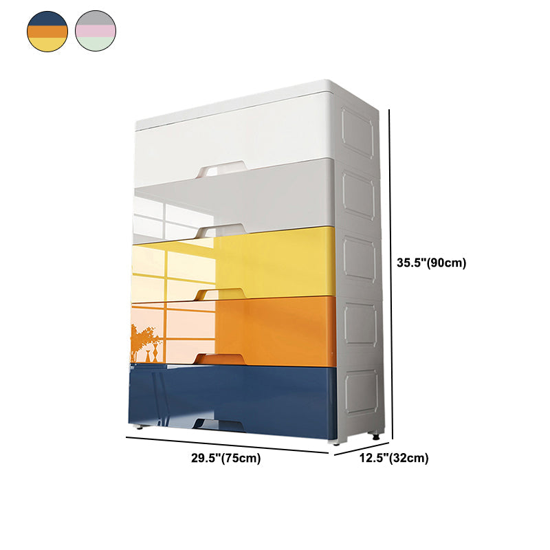 Plastic Storage Cabinet With Drawer Modern Wardrobe Cabinet for Home Clearhalo 'Armoires & Wardrobes' 'armoires_wardrobes' 'Bedroom Furniture' 'furn' 'furn_armoires_wardrobes' 'Furniture' 5665898