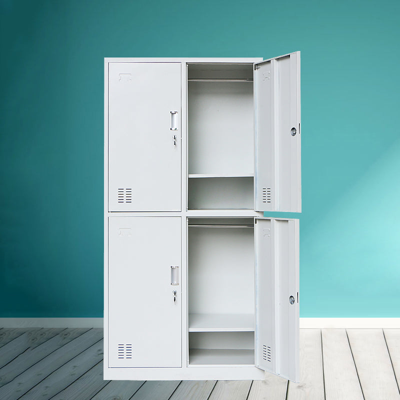 Metalen eigentijdse kast voor thuisgrijs scharnierende deur opbergkast