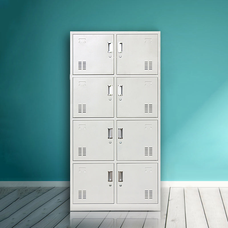 Metalen eigentijdse kast voor thuisgrijs scharnierende deur opbergkast