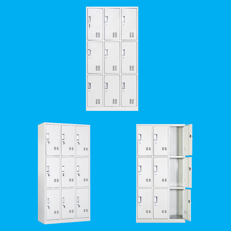 Metalen eigentijdse kast voor thuisgrijs scharnierende deur opbergkast