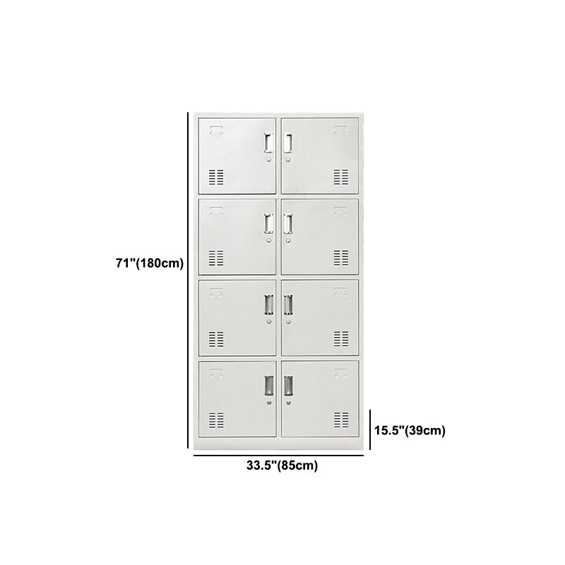 Metalen eigentijdse kast voor thuisgrijs scharnierende deur opbergkast