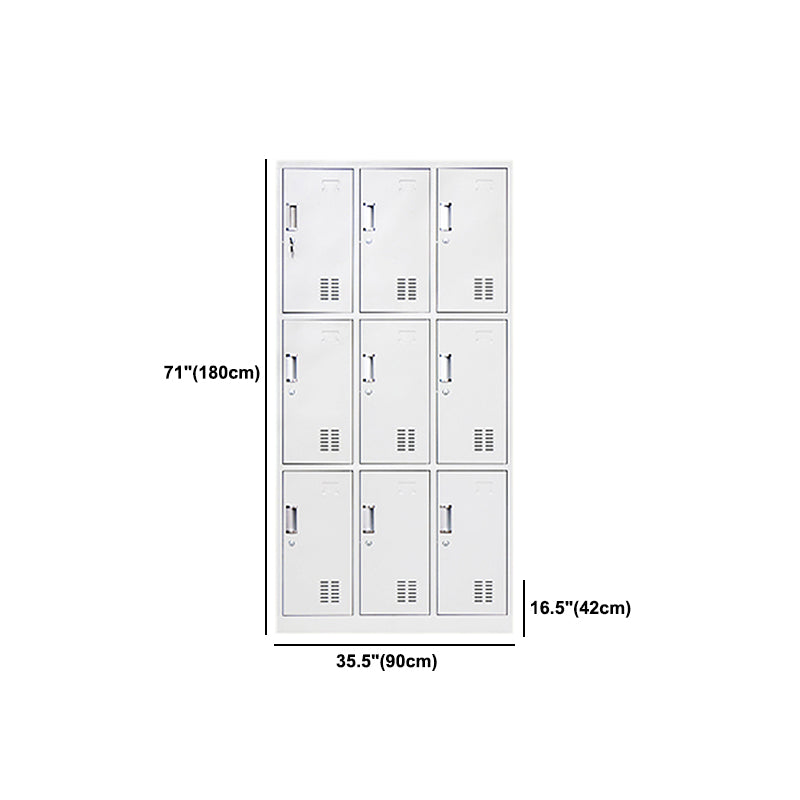 Metalen eigentijdse kast voor thuisgrijs scharnierende deur opbergkast