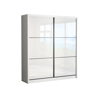 Wit High Gloss Garderobe Armoire Modern Engineered Wood Garderobe