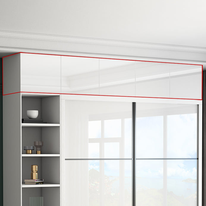 Wit High Gloss Garderobe Armoire Modern Engineered Wood Garderobe