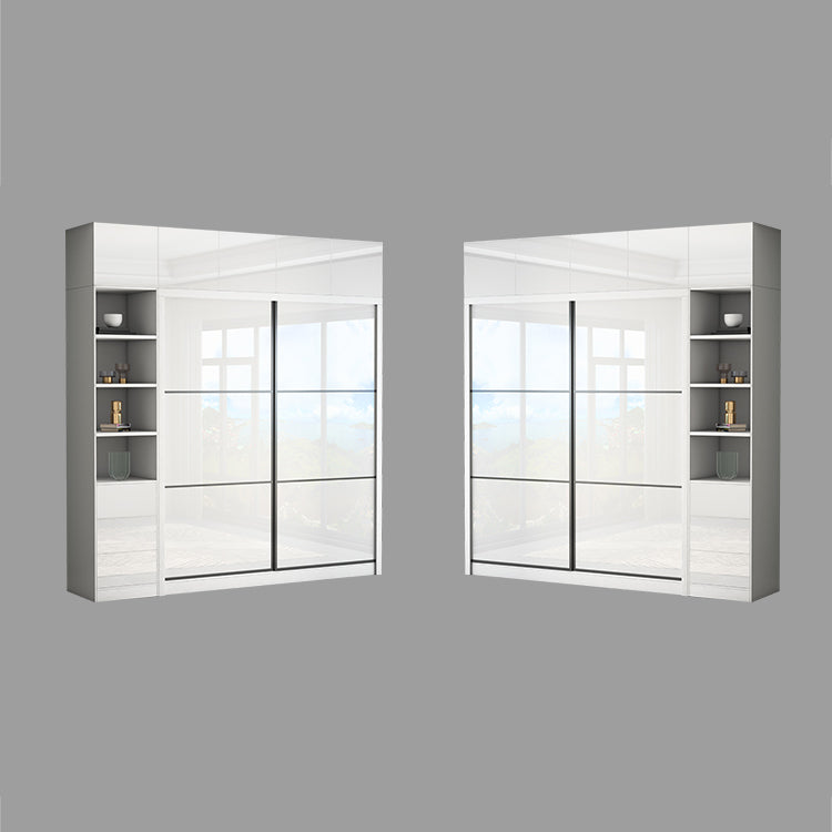Wit High Gloss Garderobe Armoire Modern Engineered Wood Garderobe