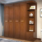 Rubberwood Wardrobe Armoire Traditional Wardrobe Cabinet for Home