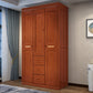 Rubberwood Wardrobe Armoire Traditional Wardrobe Cabinet for Home