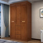 Rubberwood Wardrobe Armoire Traditional Wardrobe Cabinet for Home