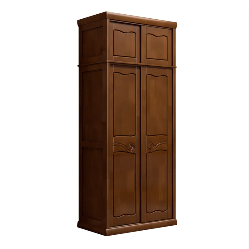 Traditional Sliding Wardrobe Cabinet Rubberwood Wardrobe Armoire Clearhalo 'Armoires & Wardrobes' 'armoires_wardrobes' 'Bedroom Furniture' 'furn' 'furn_armoires_wardrobes' 'Furniture' 5665977