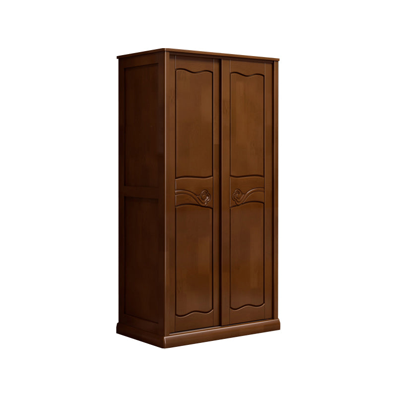 Traditional Sliding Wardrobe Cabinet Rubberwood Wardrobe Armoire Clearhalo 'Armoires & Wardrobes' 'armoires_wardrobes' 'Bedroom Furniture' 'furn' 'furn_armoires_wardrobes' 'Furniture' 5665983