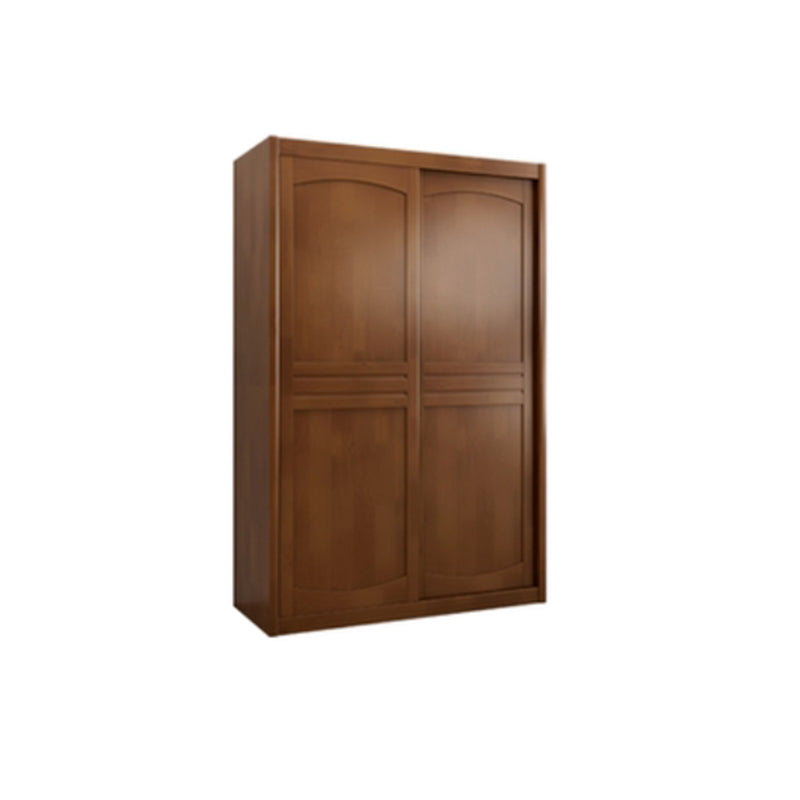 Traditional Sliding Wardrobe Cabinet Rubberwood Wardrobe Armoire Clearhalo 'Armoires & Wardrobes' 'armoires_wardrobes' 'Bedroom Furniture' 'furn' 'furn_armoires_wardrobes' 'Furniture' 5665986