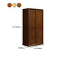 Traditional Sliding Wardrobe Cabinet Rubberwood Wardrobe Armoire Clearhalo 'Armoires & Wardrobes' 'armoires_wardrobes' 'Bedroom Furniture' 'furn' 'furn_armoires_wardrobes' 'Furniture' 5665987