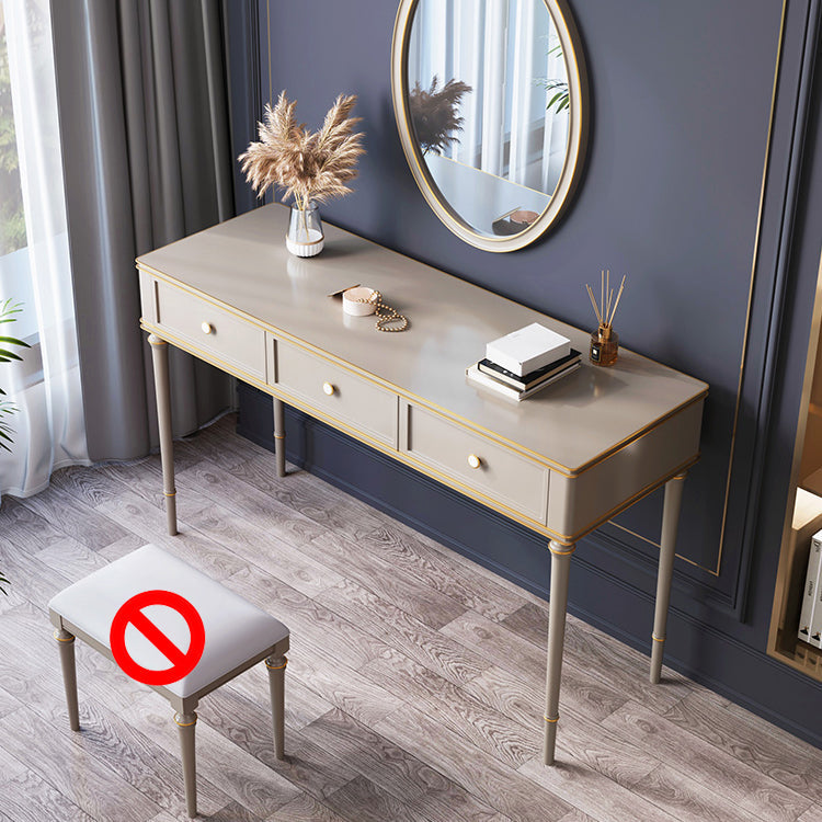 Mirror & 3 Drawers Makeup Vanity Dressing Table Solid Wood Dresser