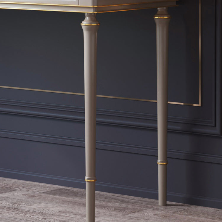 Mirror & 3 Drawers Makeup Vanity Dressing Table Solid Wood Dresser