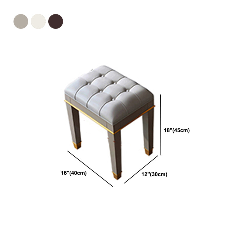 Solid Wood Make-up Vanity Mirrored Vanity Set with Padded Stool Clearhalo 'Bedroom Furniture' 'furn' 'furn_makeup_vanities' 'Furniture' 'Makeup Vanities' 'makeup_vanities' 5666047