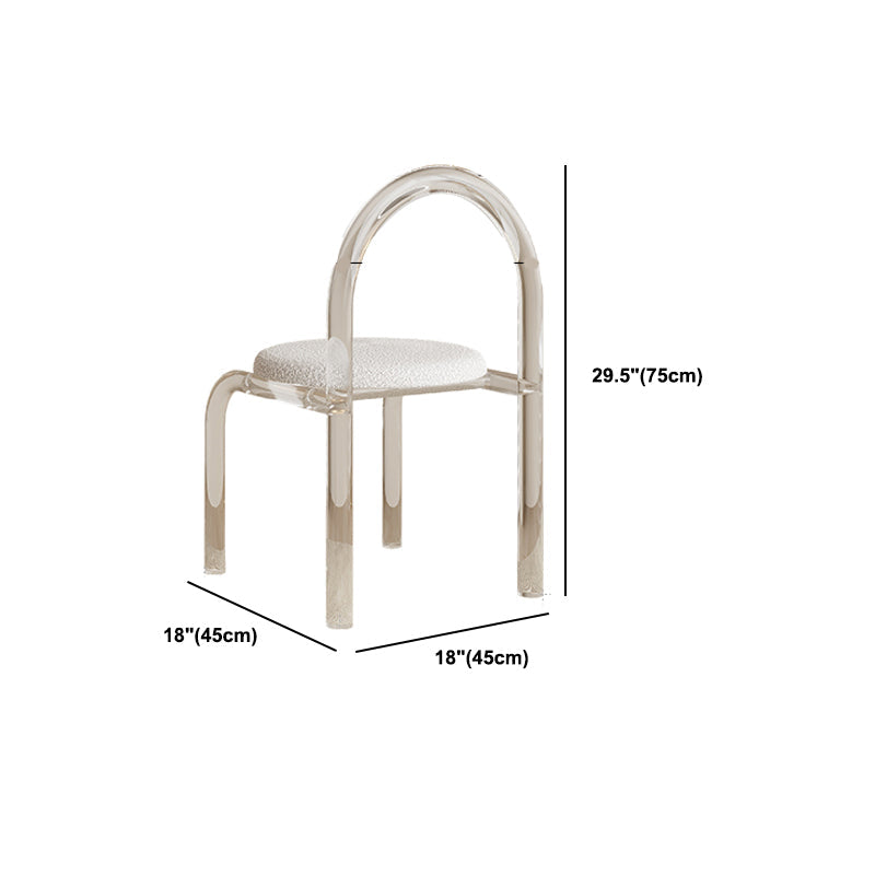 Wood Vanity and Stool in White Luxurious Stone Dressing Table