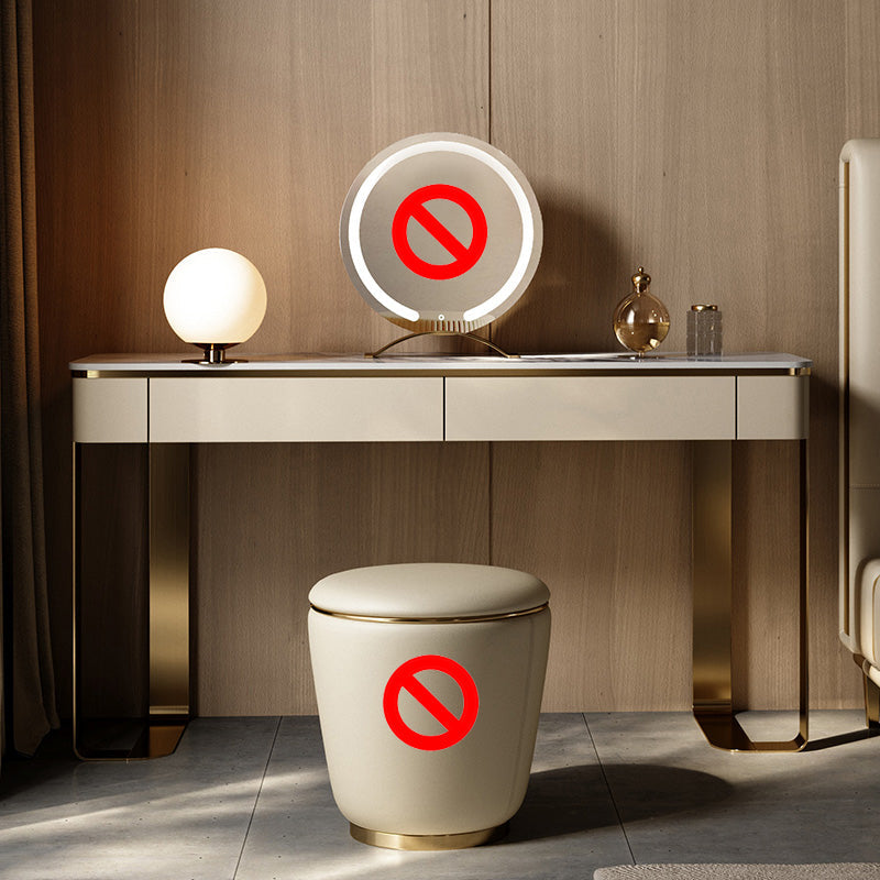 2 Schubladen 29,52 "Hochwaschtisch mit Stuhlstein -Top -Schminktisch