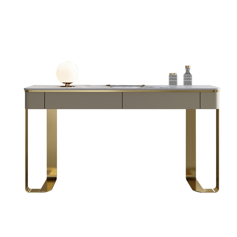 2 Schubladen 29,52 "Hochwaschtisch mit Stuhlstein -Top -Schminktisch