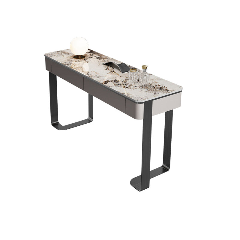 2 Schubladen 29,52 "Hochwaschtisch mit Stuhlstein -Top -Schminktisch