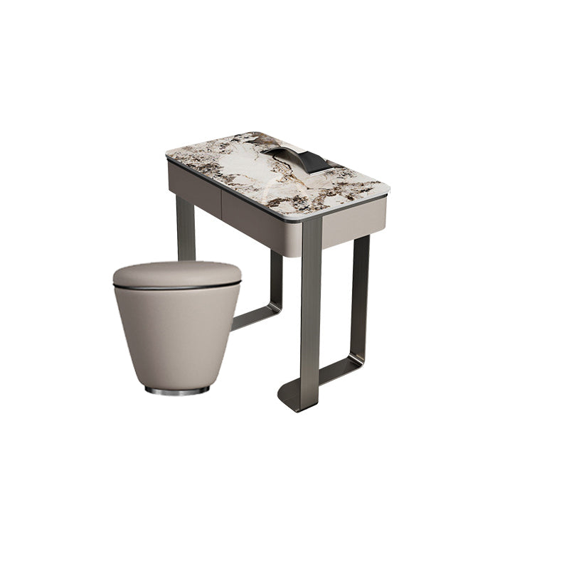 2 Schubladen 29,52 "Hochwaschtisch mit Stuhlstein -Top -Schminktisch