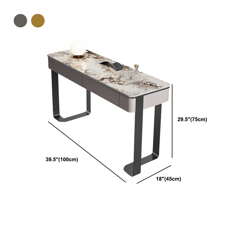 2 Schubladen 29,52 "Hochwaschtisch mit Stuhlstein -Top -Schminktisch