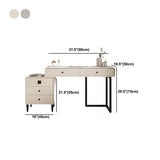 5 Holzschubladen Make -up -Tisch Schreibtisch Eitelkeit Stein Top Eitelkeitstisch