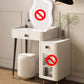 Modern Style Dressing Table Stone Top Vanity Set with Storage Drawers