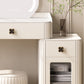Modern Style Dressing Table Stone Top Vanity Set with Storage Drawers