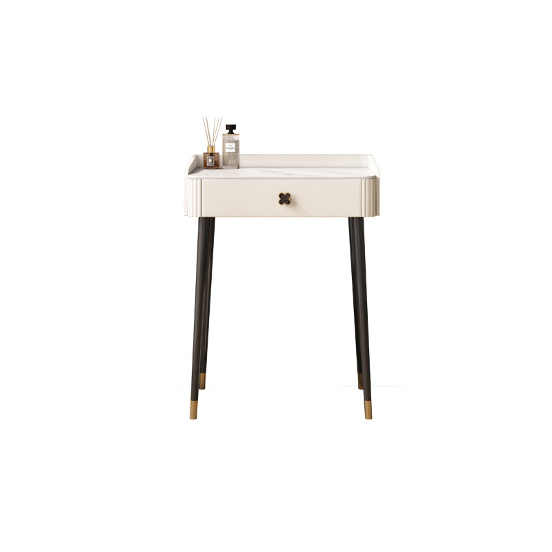 Modern Style Dressing Table Stone Top Vanity Set with Storage Drawers