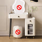 Modern Style Dressing Table Stone Top Vanity Set with Storage Drawers