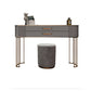 3/5-Drawers Vanity Luxurious Stone Top Vanity Table and Stool Set in Grey