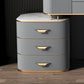 3/5-Drawers Vanity Luxurious Stone Top Vanity Table and Stool Set in Grey