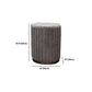 3/5-Drawers Vanity Luxurious Stone Top Vanity Table and Stool Set in Grey