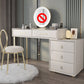 Luxurious Metal Vanity Set with Stool Stone Top Dressing Table