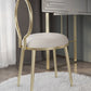 Luxurious Metal Vanity Set with Stool Stone Top Dressing Table