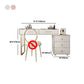 Luxurious Metal Vanity Set with Stool Stone Top Dressing Table