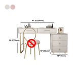 Luxurious Metal Vanity Set with Stool Stone Top Dressing Table