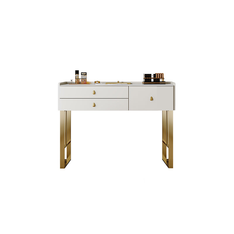 Stone Top Waschtisch Set 3/6 Aufbewahrungsschubladen Schminktisch mit gepolstertem Hocker