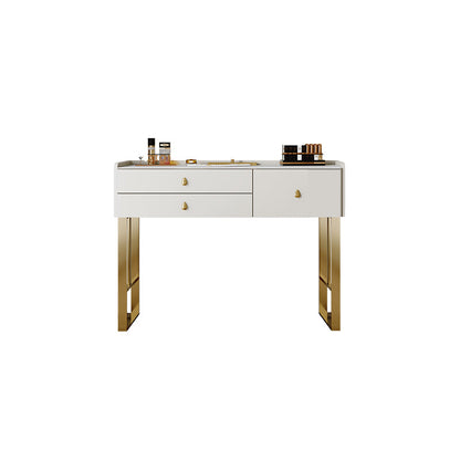 Stone Top Waschtisch Set 3/6 Aufbewahrungsschubladen Schminktisch mit gepolstertem Hocker