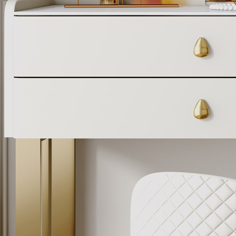 Stone Top Waschtisch Set 3/6 Aufbewahrungsschubladen Schminktisch mit gepolstertem Hocker