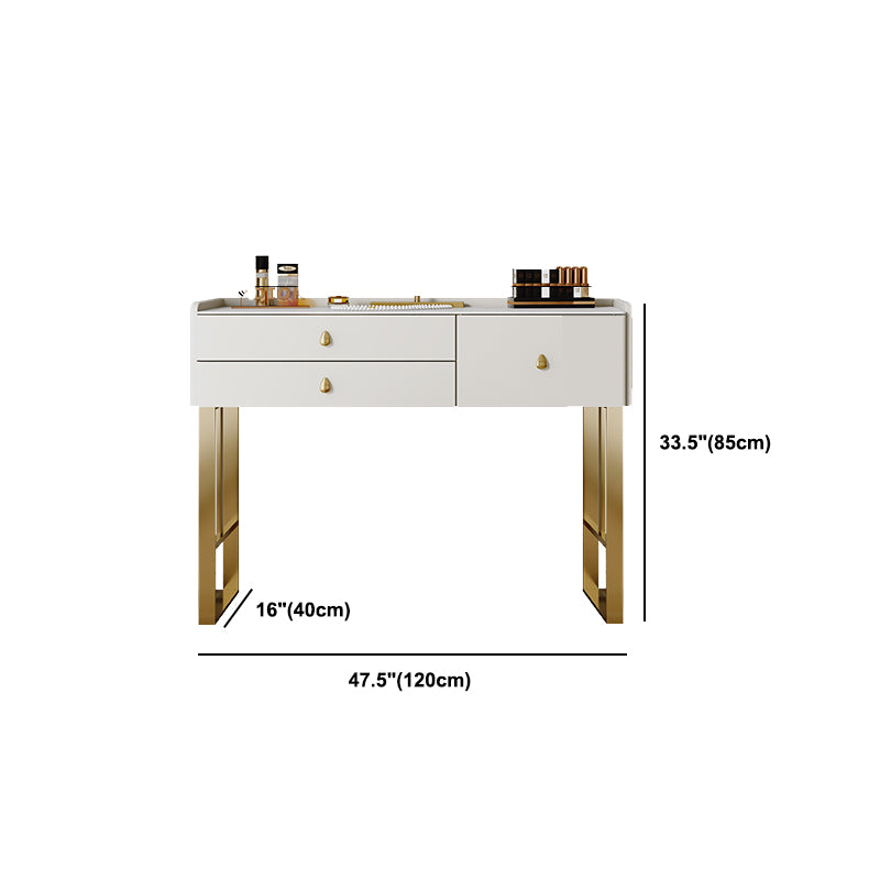 Stone Top Waschtisch Set 3/6 Aufbewahrungsschubladen Schminktisch mit gepolstertem Hocker