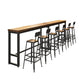 Mesa de comedor de madera de pino, mesa de Bar rectangular moderna para tienda de té con leche y cafetería