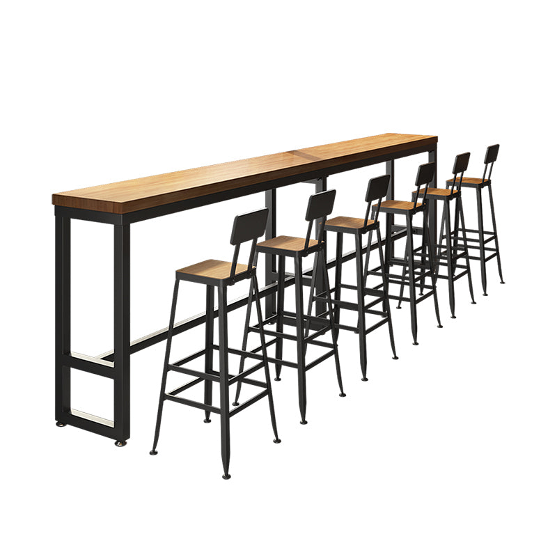 Mesa de comedor de madera de pino, mesa de Bar rectangular moderna para tienda de té con leche y cafetería