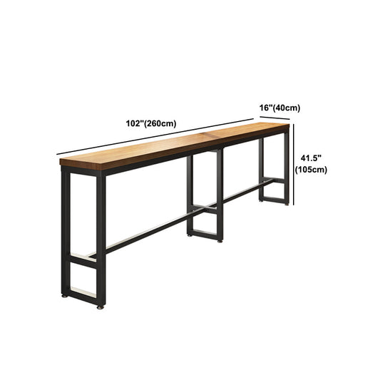 Dennenhout barstafel moderne rechthoekige balktafel voor melktheewinkelcafé